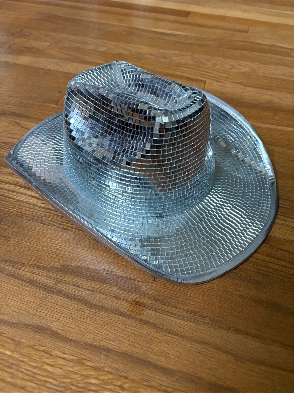 Silver Sequin Cowboy Hat - Women’s Party Accessory
